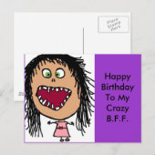 Postale Carte d'anniversaire amusante (Devant / Derrière)