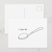 Postale carte d'anniversaire amusante (Devant / Derrière)