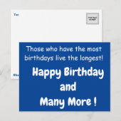 Postale Carte d'anniversaire amusante (Devant / Derrière)