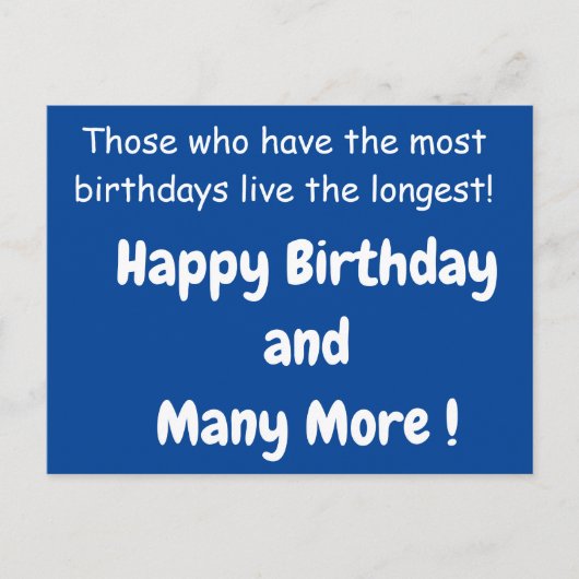 Postale Carte d'anniversaire amusante (Devant)