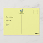 Postale Carte d'anniversaire aux fleurs d'Iris (Dos)