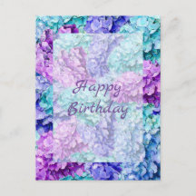 Carte d'anniversaire aux magnifiques fleurs d'hort