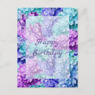 Postale Carte d'anniversaire aux magnifiques fleurs d'hort