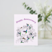 Postale Carte d'anniversaire aux oiseaux volants (Debout devant)