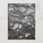 Postale Carte d'anniversaire avec impression de roche de m (Devant)