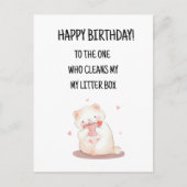 Postale Carte d'anniversaire avec un chat mignon et drôle (Devant)