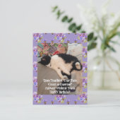 Postale Carte d'anniversaire Chat Smoking Touchant les Ort (Debout devant)