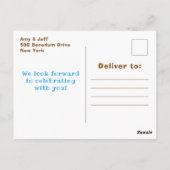 Postale Carte d'anniversaire Château Bleu pour Chiots (Dos)