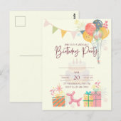 Postale Carte d'anniversaire confortable (Devant / Derrière)