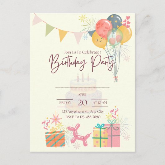 Postale Carte d'anniversaire confortable (Devant)
