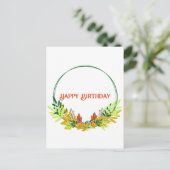 Postale Carte d'anniversaire d'automne (Debout devant)