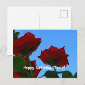 Postale carte d'anniversaire de bienvenue (Devant / Derrière)