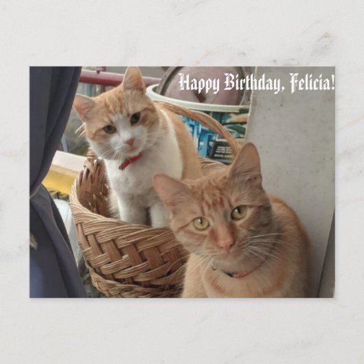 Postale carte d'anniversaire de bienvenue (Devant)