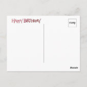 Postale Carte d'anniversaire de cardinal (Dos)