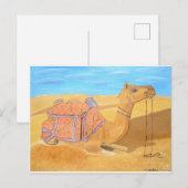 Postale Carte d'anniversaire de chameau (Devant / Derrière)