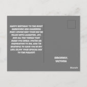 Postale Carte d'anniversaire de chat classique pour lui (Dos)