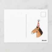 Postale carte d'anniversaire de cheval et de chien (Dos)