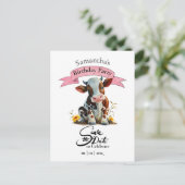 Postale Carte d'anniversaire de la vache (Debout devant)