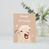 Postale Carte d'anniversaire de lama (Debout devant)