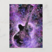 Carte d'anniversaire de musique de guitare rock