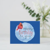 Postale Carte d'anniversaire de naissance Cardinal (Debout devant)