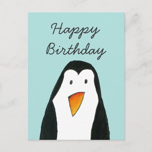 Postale Carte d'anniversaire de Penguin (Devant)