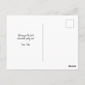 Postale Carte d'anniversaire de retraite avec chat noir et (Dos)