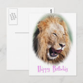 Postale Carte d'anniversaire de Smile lion (Devant / Derrière)
