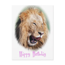 Carte d'anniversaire de Smile lion