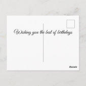 Postale Carte d'anniversaire des fleurs Hollyhock (Dos)