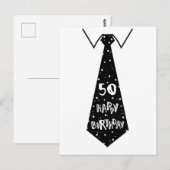 Postale Carte d'anniversaire drôle 50e anniversaire cravat (Devant / Derrière)