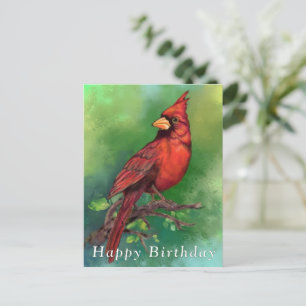 Postale Carte d'anniversaire du cardinal rouge