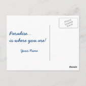 Postale Carte d'anniversaire du paradis tropical (Dos)