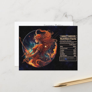 Postale Carte d'anniversaire du signe du zodiaque Sagittai
