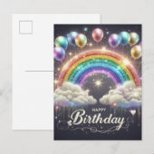 Postale Carte d'anniversaire élégante (Devant / Derrière)