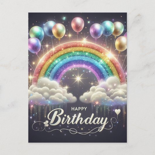 Postale Carte d'anniversaire élégante (Devant)