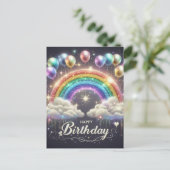 Postale Carte d'anniversaire élégante (Debout devant)