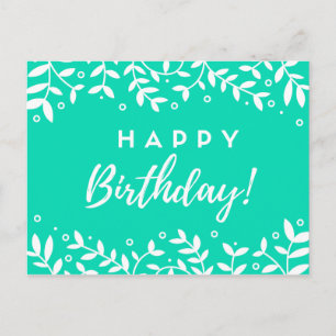 Postale Carte d'anniversaire en vert
