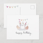 Postale Carte d'anniversaire escargot (Devant / Derrière)