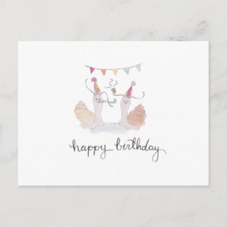 Postale Carte d'anniversaire escargot