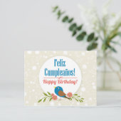 Postale Carte d'anniversaire espagnole (Debout devant)