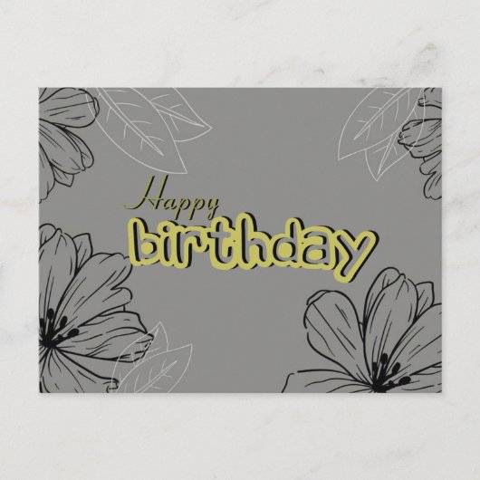 Postale Carte d'anniversaire esthétique joyeuse (Devant)