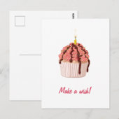 Postale Carte d'anniversaire "Fais un vœu" (Devant / Derrière)