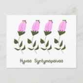 Postale Carte d'anniversaire finnoise (Devant)