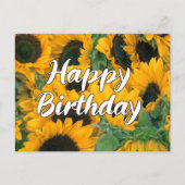Postale Carte d'anniversaire Fleurs de soleil Joyeux Anniv (Devant)