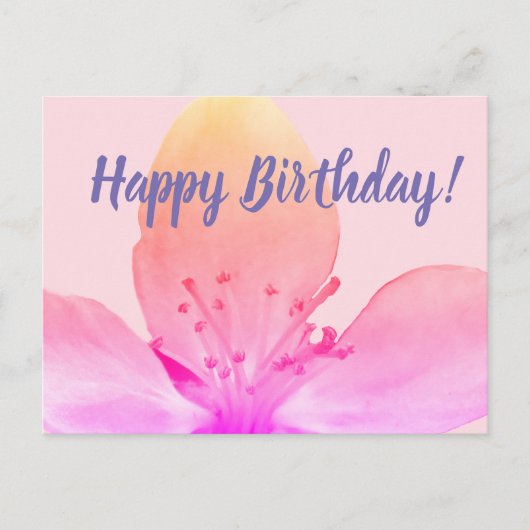 Postale Carte d'anniversaire florale (Devant)