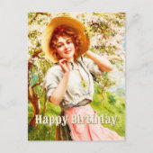 Postale Carte d'anniversaire florale vintage printemps Emi (Devant)
