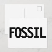 Postale Carte d'anniversaire fossile (Devant / Derrière)