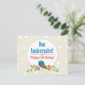 Postale Carte d'anniversaire française (Debout devant)