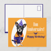 Postale Carte d'anniversaire française (Devant / Derrière)